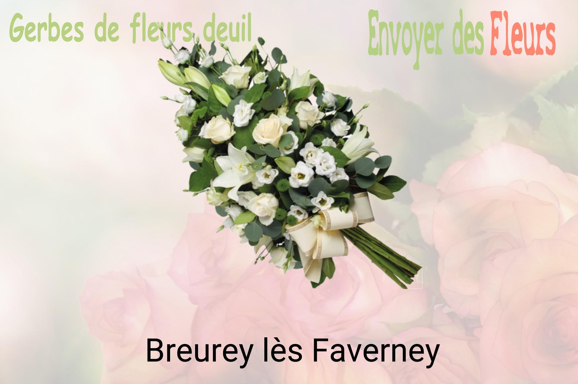 Gerbe de fleurs de deuil livrée à Breurey-lès-Faverney
